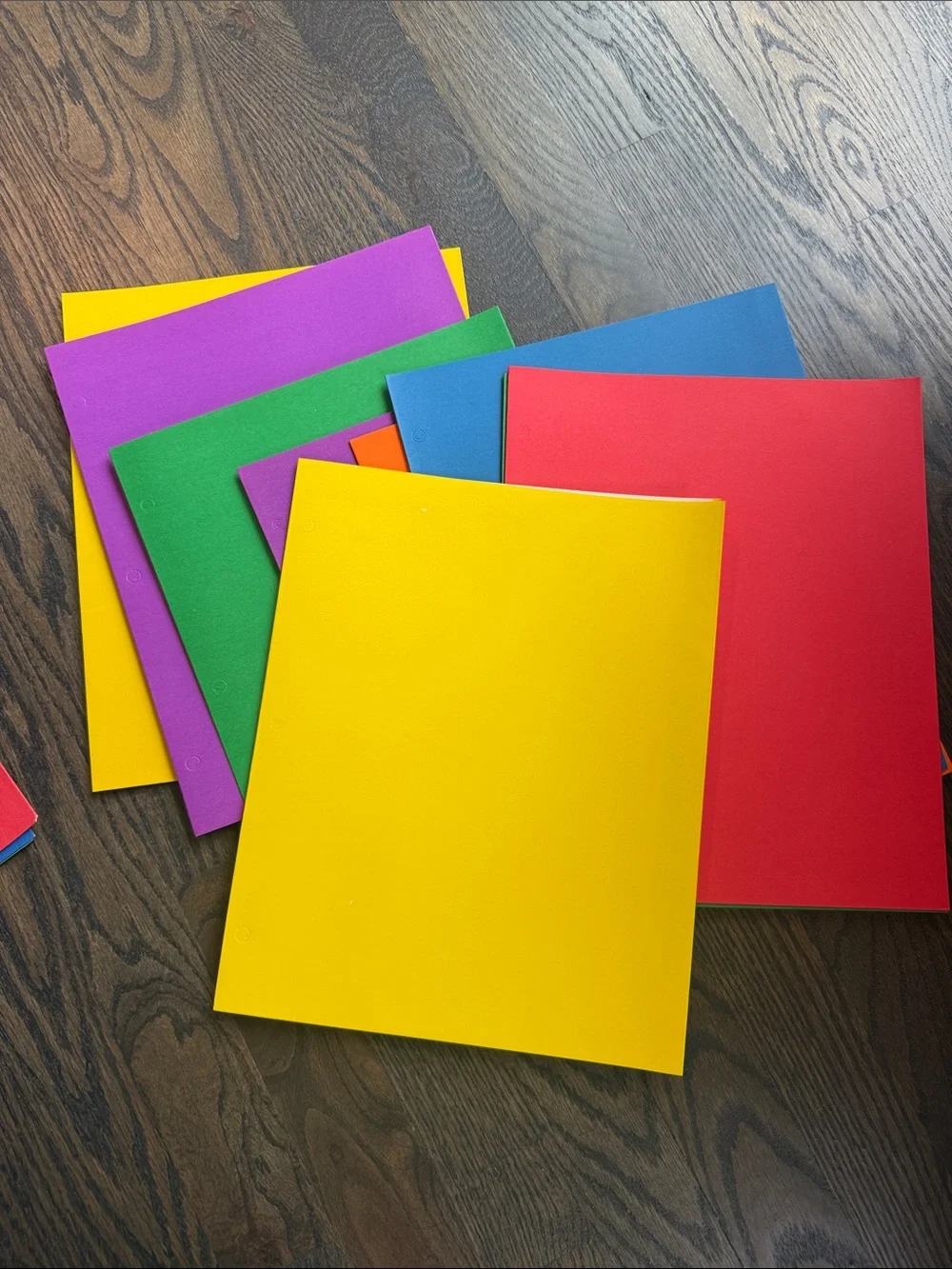 6 Jumbo Super Stretchy Book Cover - Assorted Bright Colors & 12 folders